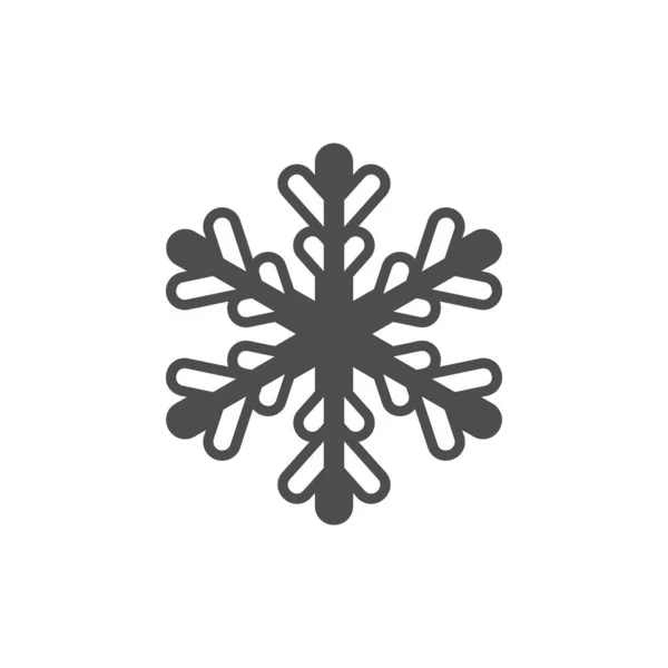 Snowflake Silhouette Icon Snow Flake Stencil Blueprint — ストックベクタ