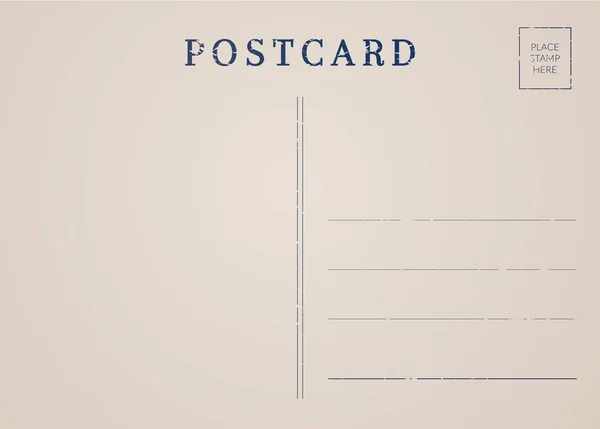 Postcard Background Template Postal Card Back Design — Wektor stockowy