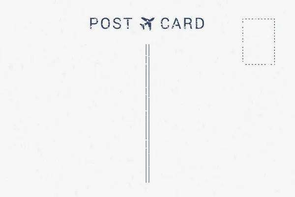 Postcard Background Template Postal Card Back Design — Stockvector
