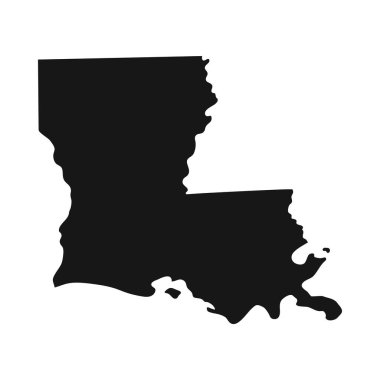 Louisiana eyalet sınırının silueti.