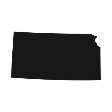 Kansas eyalet sınırının silueti.