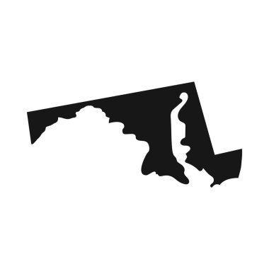 Maryland eyalet sınırının silueti