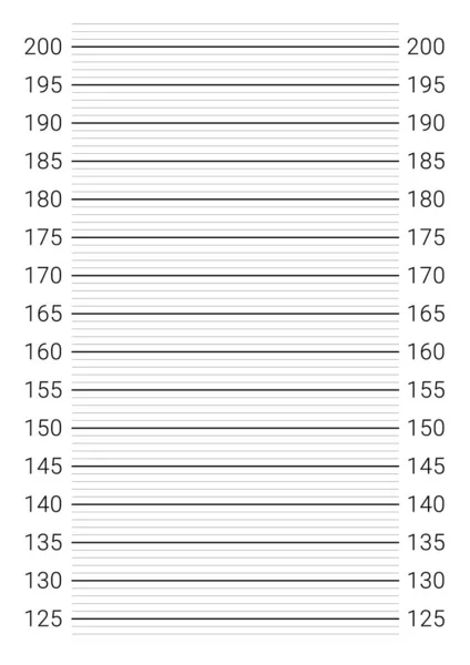 Mugshot Pozadí Police Lineup Wall Metric Units Scale — Stockový vektor