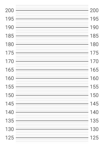 Фон магшота. Полицейская стена с метрической шкалой единиц.