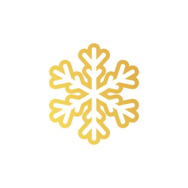 Altın kar tanesi. Altın folyodan yapılmış kar tanesinin simgesi.