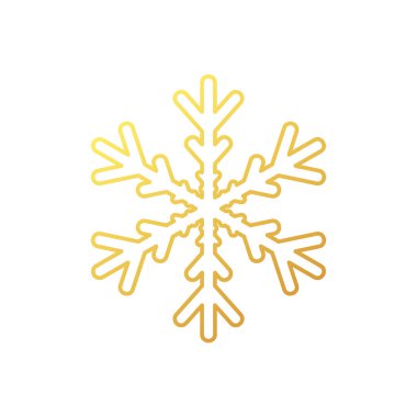 Altın kar tanesi. Altın folyodan yapılmış kar tanesinin simgesi.