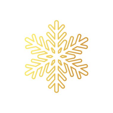Altın kar tanesi ikonu. Folyo kar taneciği şablon planı