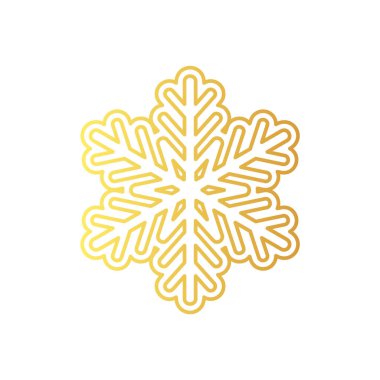 Altın kar tanesi. Altın folyodan yapılmış kar tanesinin simgesi.