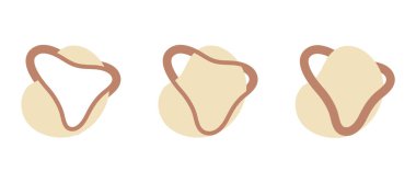 Soyut sıvı formları ve akışkan şekilleri kümesi.