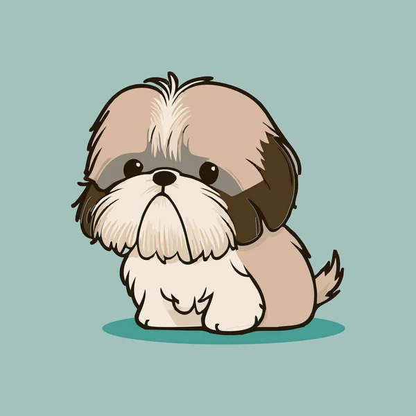 ilustração de cachorro fofo cachorro kawaii chibi estilo de