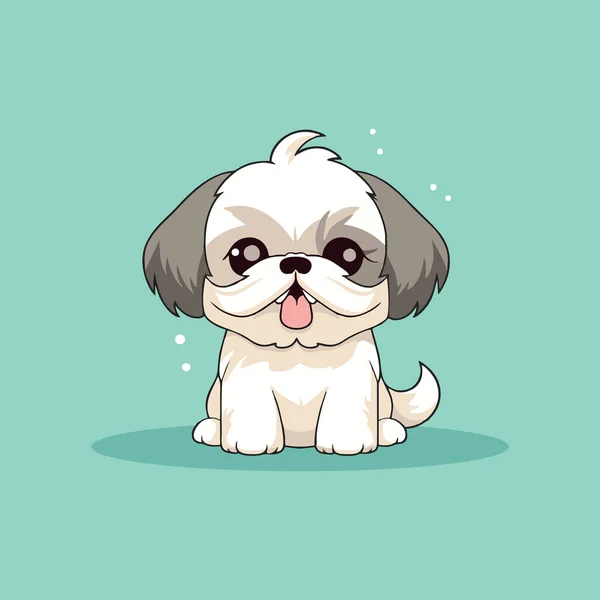 可爱的小狗吉比吉祥物向量卡通风格 — 图库矢量图片