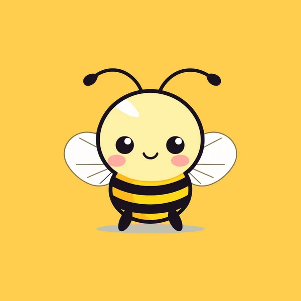 Милі Гаваї Бджілка Чибі Талісман Векторний Мультиплікаційний Стиль — стоковий вектор