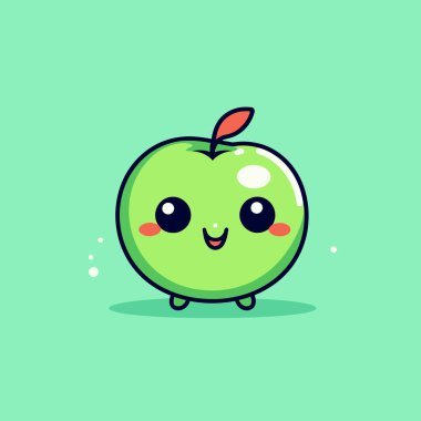 Şirin kawaii uçak chibi maskot vektör çizgi film stili