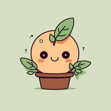 Şirin kawaii dondurma chibi maskot vektör çizgi film stili