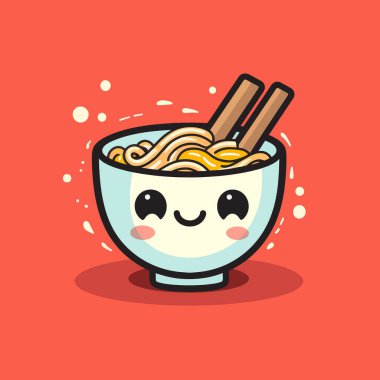 Şirin kawaii dondurma chibi maskot vektör çizgi film stili