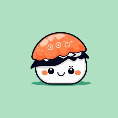 Şirin kawaii dondurma chibi maskot vektör çizgi film stili