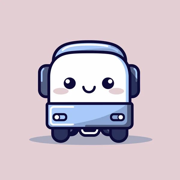 Kawaii รถบรรท Chibi Mascot เวกเตอร การ นสไตล — ภาพเวกเตอร์สต็อก