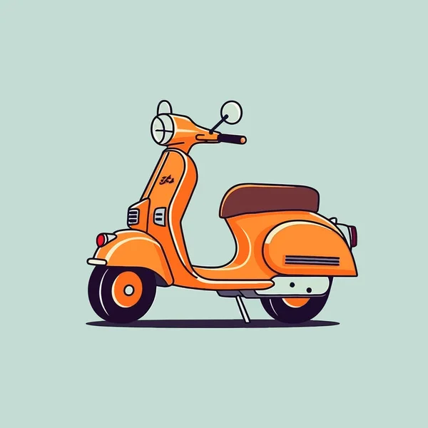 Scooter Vectoriel Retro Illustration — Image vectorielle