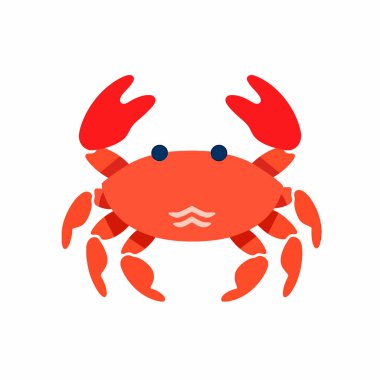 Crab isolated on white background. Vector eps 10. crab vector on sand color background, perfect for wallpaper or design elements