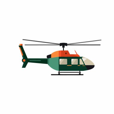 Düz helikopter vektör çizim