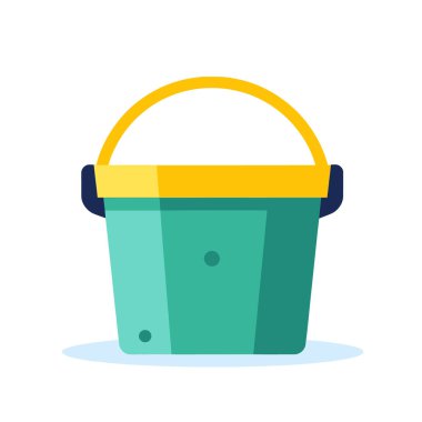 oyuncaklar plaja koymak için plastik kovaya yerleştirildi