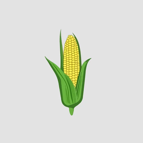 Солодкий Органічний Кукурудзяний Кран Ілюстрації Білому Тлі — стоковий вектор