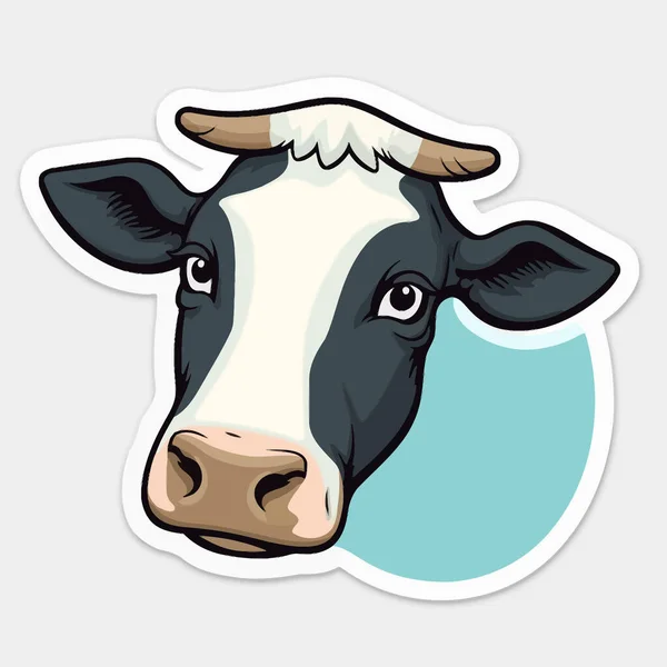 奶牛走神了 用简单的儿童文体描绘奶牛的病媒图解 — 图库矢量图片