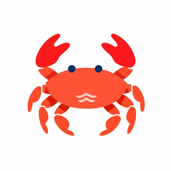 Crab Isolated White Background Vector Eps Crab Vector Sand Color — Stock Vector