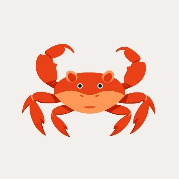 Crab Isolated White Background Vector Eps Crab Vector Sand Color — Archivo Imágenes Vectoriales