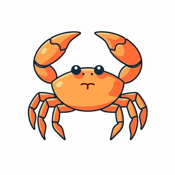 Crab Isolated White Background Vector Eps Crab Vector Sand Color — Vector de stock