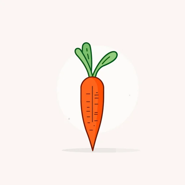 Zanahoria Icono Vector Ilustración — Vector de stock
