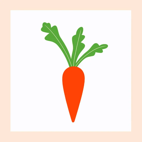 Zanahoria Icono Vector Ilustración — Vector de stock