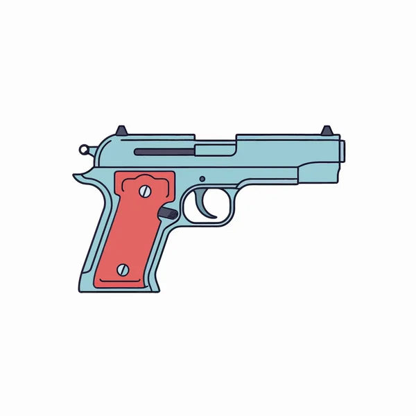 Icono Pistola Vector Armas Plantilla Logotipo Ilustración Equipo Militar — Vector de stock