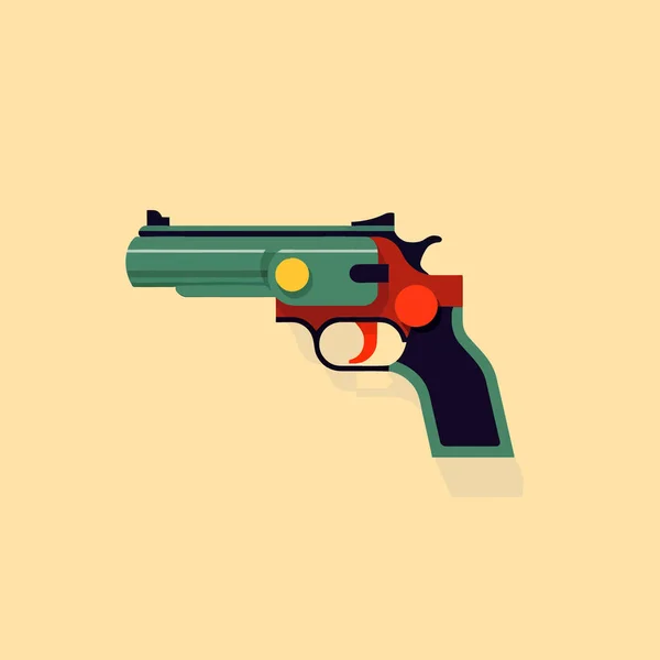 Icona Della Pistola Arma Vettoriale Modello Logo Dell Illustrazione Dell — Vettoriale Stock
