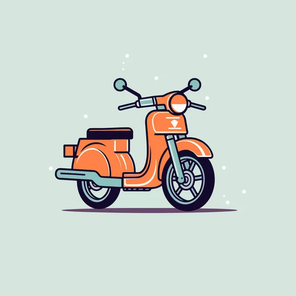 Мотоцикл Векторні Ілюстрації Мотоцикл Наполовину Обличчя Багатьма Деталями — стоковий вектор
