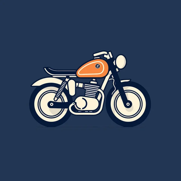 Motorcykel Vektor Illustration Motorcykel Halv Ansikte Med Många Detaljer — Stock vektor