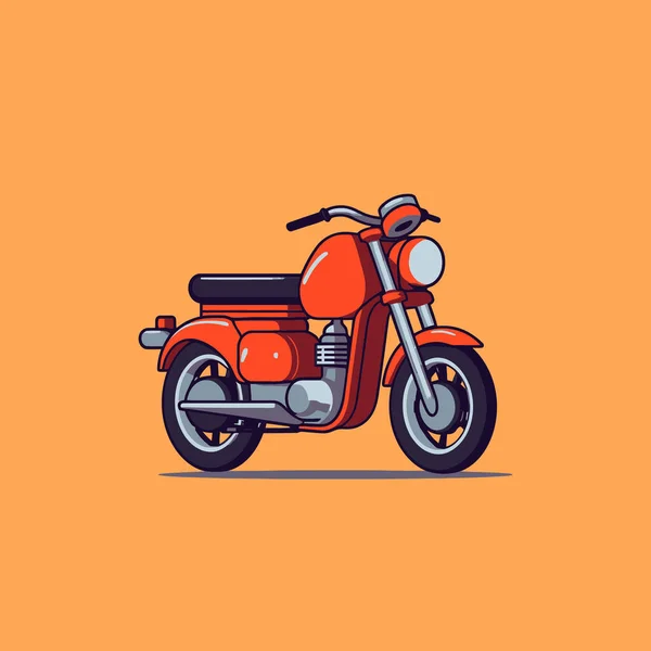 Ilustración Vectorial Moto Media Cara Motocicleta Con Muchos Detalles — Archivo Imágenes Vectoriales
