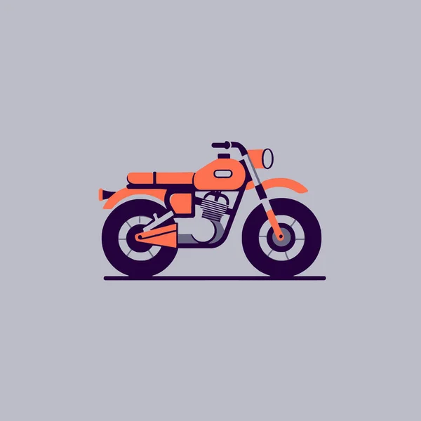 Vektorová Ilustrace Motocyklu Motocykl Half Face Mnoha Detaily — Stockový vektor