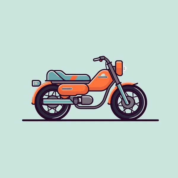 Ilustración Vectorial Moto Media Cara Motocicleta Con Muchos Detalles — Vector de stock