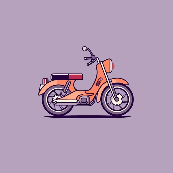 Illustration Vectorielle Moto Moto Demi Visage Avec Nombreux Détails — Image vectorielle