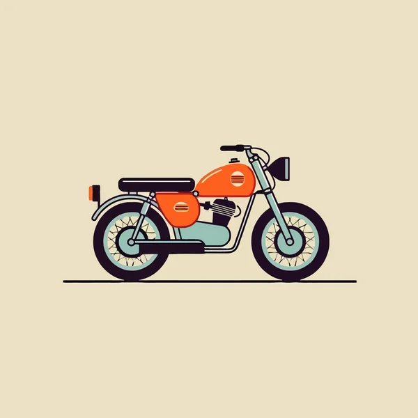 Motorcykel Vektor Illustration Motorcykel Halv Ansikte Med Många Detaljer — Stock vektor