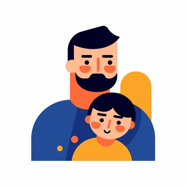 Πατέρας Και Παιδιά Του Εικονογράφηση Διάνυσμα Για Σχεδιασμό Shirt Κάρτα — Διανυσματικό Αρχείο