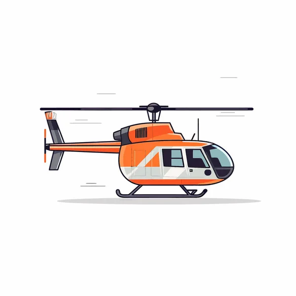 Vector Illustration Flat Helicopter — Stock Vector