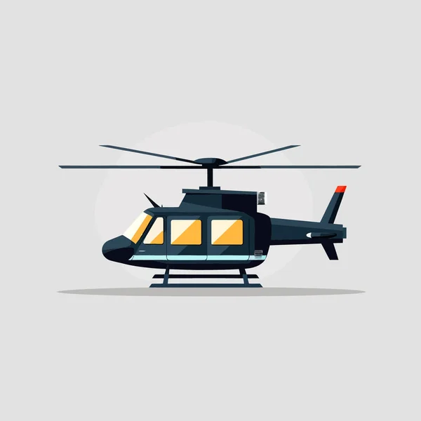 Ilustración Vectorial Helicóptero Plano — Vector de stock