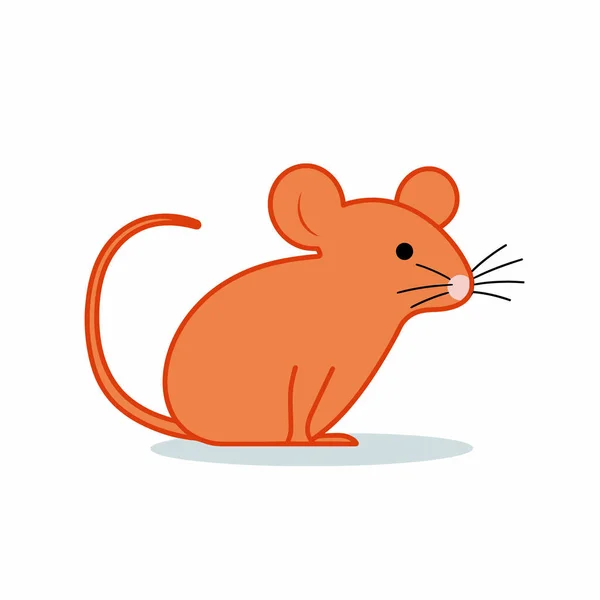 Leuke Wild Rat Vector Illustratie — Stockvector