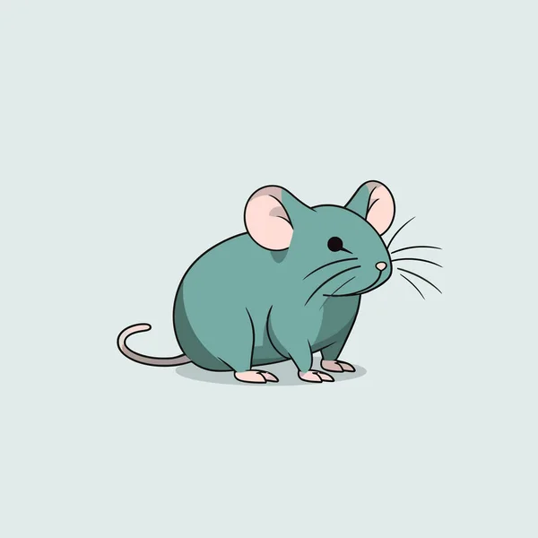 Χαριτωμένη Απεικόνιση Wild Rat Vector — Διανυσματικό Αρχείο
