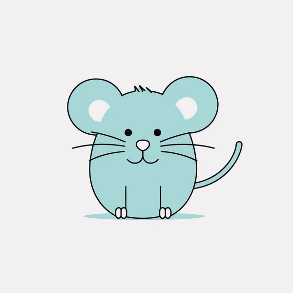 Χαριτωμένη Απεικόνιση Wild Rat Vector — Διανυσματικό Αρχείο
