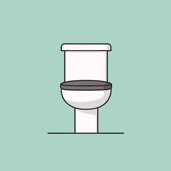 Ikona Toalety Plochá Ilustrace Ikony Toalety Pro Web — Stockový vektor