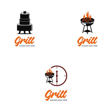 Izgara Simgesi Logo Tasarım Şablonu