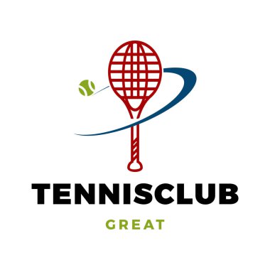 Tenis Kulübü Simgesi Logo Tasarımı Şablonu